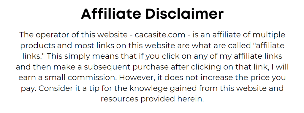 Affiliate Disclosure cacaosite.com