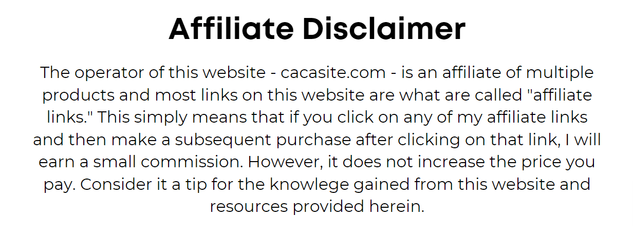 Affiliate Disclosure cacaosite.com